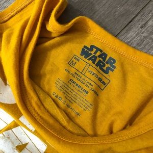 Fifth Sun Tops - Star Wars yellow tie front tank M Fifth Sun Tops - Star Wars yellow tie front tank M